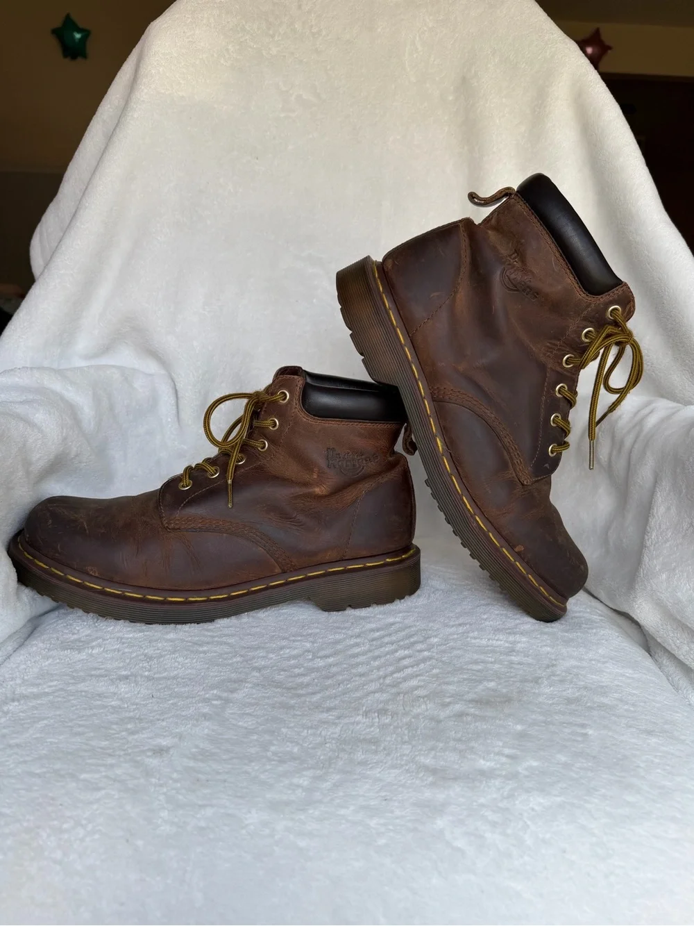 Dr. Martens 939 Ben Crazy Horse Brown Leather Combat Men’s Boots UK 10 US 11 Vtg